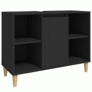Helloshop26 - Meuble d'évier 80 x 33 x 60 cm bois d'ingénierie noir 02_0006846 - 3000371247766