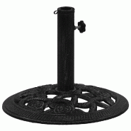 Helloshop26 - Socle de parasol solide pour jardin 40 x 40 x 32 cm avec adaptateur élégant en fonte noir 02_0046548 - noir 3000234299338
