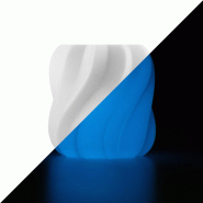 Mot sur initiale en Impression 3D - Lumineux blanc bleu Mot sur initiale en Impression 3D - Lumineux blanc bleu