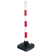 Poteaux sur socles, pliables, avec crochets pour chaines - PTAPVCRGBC-NV01_0