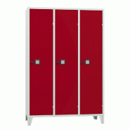 Vestiaire Roma 3 Portes Gris / rouge