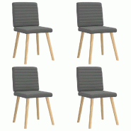 VidaXL Chaises à manger lot de 4 gris foncé tissu Modèle Vega Minimal - 3315275