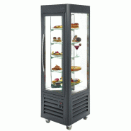 Vitrine réfrigérée 4 faces vitrées- Rotative- 360L froid positif