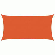 Voile d'ombrage 160 g/m² Orange 2x4 m PEHD Modèle Patio Ardent - 311669