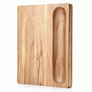 XinZuo - Planche à découper en bois d’acacia avec noyau de légumes et rainure de jus - multicolore Bois manufacturé QXC-01