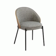AC ANGEL CERDA Angel Cerdá Chaise en tissu gris et noyer 4115C 54 x 54 x 75 - gris textile 8435631024033 AC ANGEL CERDA Angel Cerdá Chaise en tissu gris et noyer 4115C 54 x 54 x 75 - gris textile 8435631024033