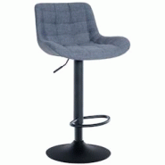 CLP Tabouret de bar Tover Bleu/Tissu - bleu textile 321051 CLP Tabouret de bar Tover Bleu/Tissu - bleu textile 321051