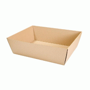 Corbeille carton microcannelure naturel 39x30x13cm - par 20