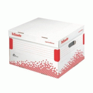 Esselte Lot de 15 Container à archives Speedbox L, avec couvercle, en carton recyclé - 4049793026039