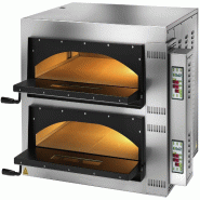 Four à pizza électrique professionnel digital. 2 chambres de cuisson entièrement réfractaires. Eclairage intérieur. Capacité 18 pizzas. FIMAR FM