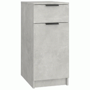 Helloshop26 - Armoire de bureau minimaliste design intemporel avec tiroir 33,5 x 50 x 75 cm en bois d'ingénierie gris béton 02_0048011 - gris Bois m