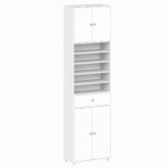 Helloshop26 - Armoire de rangement haute 50 x 24 x 180 cm avec 2 armoires et tiroir style moderne en MDF blanc 20_0017310 - blanc Bois manufacturé 30 Helloshop26 - Armoire de rangement haute 50 x 24 x 180 cm avec 2 armoires et tiroir style moderne en MDF blanc 20_0017310 - blanc Bois manufacturé 30