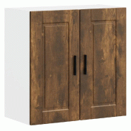 Helloshop26 - Armoire murale de cuisine espace de rangement 60 x 31 x 60 cm style moderne en bois d'ingénierie chêne fumé 02_0050367 - Bois massif