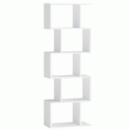 Helloshop26 - Bibliothèque contemporain étagère à 6 niveaux meuble de rangement 24 x 40 x 159 cm cloison séparateur pour salon 12_0004226 - 30002