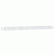 Lit surélevé à gabions arqué 800 x 50 x 50 cm fer galvanisé Argent 02_0039944 - 3000218691295