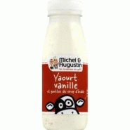 Michel et augustin yaourt À boire vanille et gouttes de sirop d'erable bouteille 250 ml