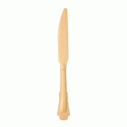 Papstar 50 couteaux, bois pure 20,5 cm Vintage - beige Bois massif 88139