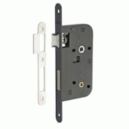 Serrure encastrable à condamnation pour porte de salle de bain et toilettes, axe 50mm, bouts ronds, noir - THIRARD - noir 3150260012019 Serrure encastrable à condamnation pour porte de salle de bain et toilettes, axe 50mm, bouts ronds, noir - THIRARD - noir 3150260012019