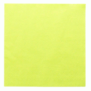 Serviette ouate 2 plis vert anis avec bord en relief 39x39cm - par 1600