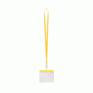 50 x Corde / Lanière et Porte-noms / Badge Basic Jaune - 8412536821165