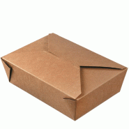 Boite repas Ecokraft L carton laminé naturel 2000ml - par 200
