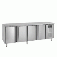 Comptoir pour saladette réfrigéré SK6410/+SP 4 portes Inox TEFCOLD