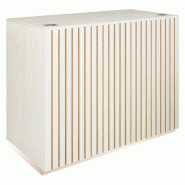 Comptoir Vertigo T03 MDF naturel et noyer clair avec tiroir 120x60x93cm