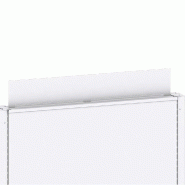 Couvre gondole signalétique L70x6cm - Blanc 9003 - Acier