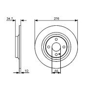 Disque de frein Bosch 0986479473 - boîte de 2 disques - arrière - plein - 4 trous - épaisseur 10 mm Disque de frein Bosch 0986479473 - boîte de 2 disques - arrière - plein - 4 trous - épaisseur 10 mm