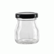 FHC - 240Pcs - Pot à dessert en verre avec couvercle noir en metal à visser - H58mm 50ml - transparent verre FHC294VYOG51 FHC - 240Pcs - Pot à dessert en verre avec couvercle noir en metal à visser - H58mm 50ml - transparent verre FHC294VYOG51