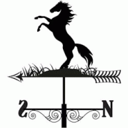 Girouette en acier noir silhouette Cheval cabré Primus - noir 5023353266003 Girouette en acier noir silhouette Cheval cabré Primus - noir 5023353266003