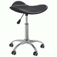 Helloshop26 - Chaise fauteuil siège de bureau informatique étude similicuir noir 02_0024039 - noir acier 3000214654188