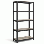 Helloshop26 - Étagère charge lourde métallique 180 x 90 x 40 cm 5 niveaux charge totale 875 kg (175 kg/niveau) étagère de rangement 12_0005587 -