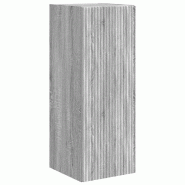 Helloshop26 - Meuble TV mural moderne gain de place rangement 30 x 31 x 80 cm en bois d'ingénierie gris sonoma 02_0054979 - gris Bois massif 30002387