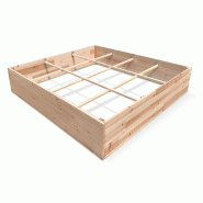 IvoQ Carré Potager Surélevé en Bois – Parfait pour Votre Jardin d'Un Mètre Carré – Durable et Élégant - 8721161176350