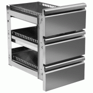 Kit de tiroirs 3x 1/3 pour table à pizza avec profondeur 800 mm - VIRTUS - 0615402910668