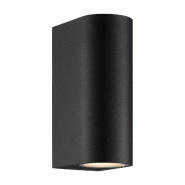 Nordlux Applique murale Dion Double Aluminium Noir, H.16,2  IP44  GU10 /  Extérieur - noir 5704924023347