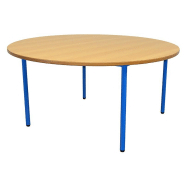Table ronde Ø120 cm pour école maternelle CARINA - plateau mélaminé ou stratifié - piétement acier non feu M1 Table ronde Ø120 cm pour école maternelle CARINA - plateau mélaminé ou stratifié - piétement acier non feu M1