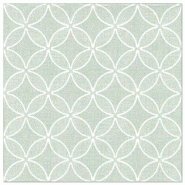 Papstar 50 Serviettes ROYAL Collection Pliage en 1/4 40 cm x 40 cm vert jade Circle Flowers - vert papier 88524