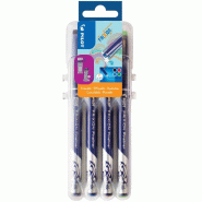 Pilot Etui chevalet de 4 feutres d'écriture effaçables FriXion Fineliner, pointe fine, encres assorties - SW-FF-S4 4170S4