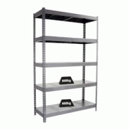 PROREGAL Étagère pour charges lourdes METAL BEAST FIVE | HxLxP 200x150x60cm | Charge du compartiment 600kg | Gris - gris métal PR_RS18-06 PROREGAL Étagère pour charges lourdes METAL BEAST FIVE | HxLxP 200x150x60cm | Charge du compartiment 600kg | Gris - gris métal PR_RS18-06