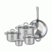 Set de 1 Poêle de cuisson 32 cm et 4 faitouts 12, 16, 20 et 26 cm Elo Profi Citrin - gris Acier inoxydable 18/10 3176239950120 Set de 1 Poêle de cuisson 32 cm et 4 faitouts 12, 16, 20 et 26 cm Elo Profi Citrin - gris Acier inoxydable 18/10 3176239950120