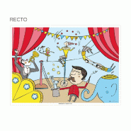 Set de table papier à colorier 100g/m2 motif Cirque 31x43cm - par 1000