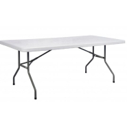 Table pliante 183 x 76 x 74cm - Polypropylène 40mm noir