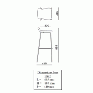 Tabouret de Bar avec repose pieds Easy - Sokoa - Noir_0