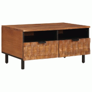 VidaXL Table basse Marron 80 x 54 x 40 cm Bois de mangue massif Modèle Sirius Ligne - 4017913