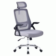 AMS-OFFICE Chaise de bureau OFFICE-1-GREY Fauteuil informatique - Siège de bureau coloris gris, pied chromé - gris 3666630011099 AMS-OFFICE Chaise de bureau OFFICE-1-GREY Fauteuil informatique - Siège de bureau coloris gris, pied chromé - gris 3666630011099