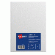 AVERY 10 étiquettes d'affichage enlevables polyéthylène blanc mat, format A3 (10 feuilles / cdt) - A3L004-10