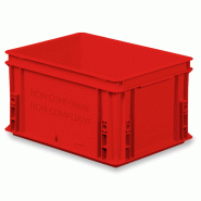 Bac Europe 400 x 300 plein en PP - gerbable avec poignées fermées - 20L pour matériel non conforme Bac Europe 400 x 300 plein en PP - gerbable avec poignées fermées - 20L pour matériel non conforme