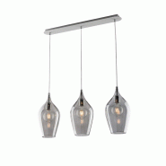 Bonetti Illumina Ares Rail en fer avec verre gris pyrex 3 lumières L.75x10 BL273-BIN3-GR - gris 8050713218577